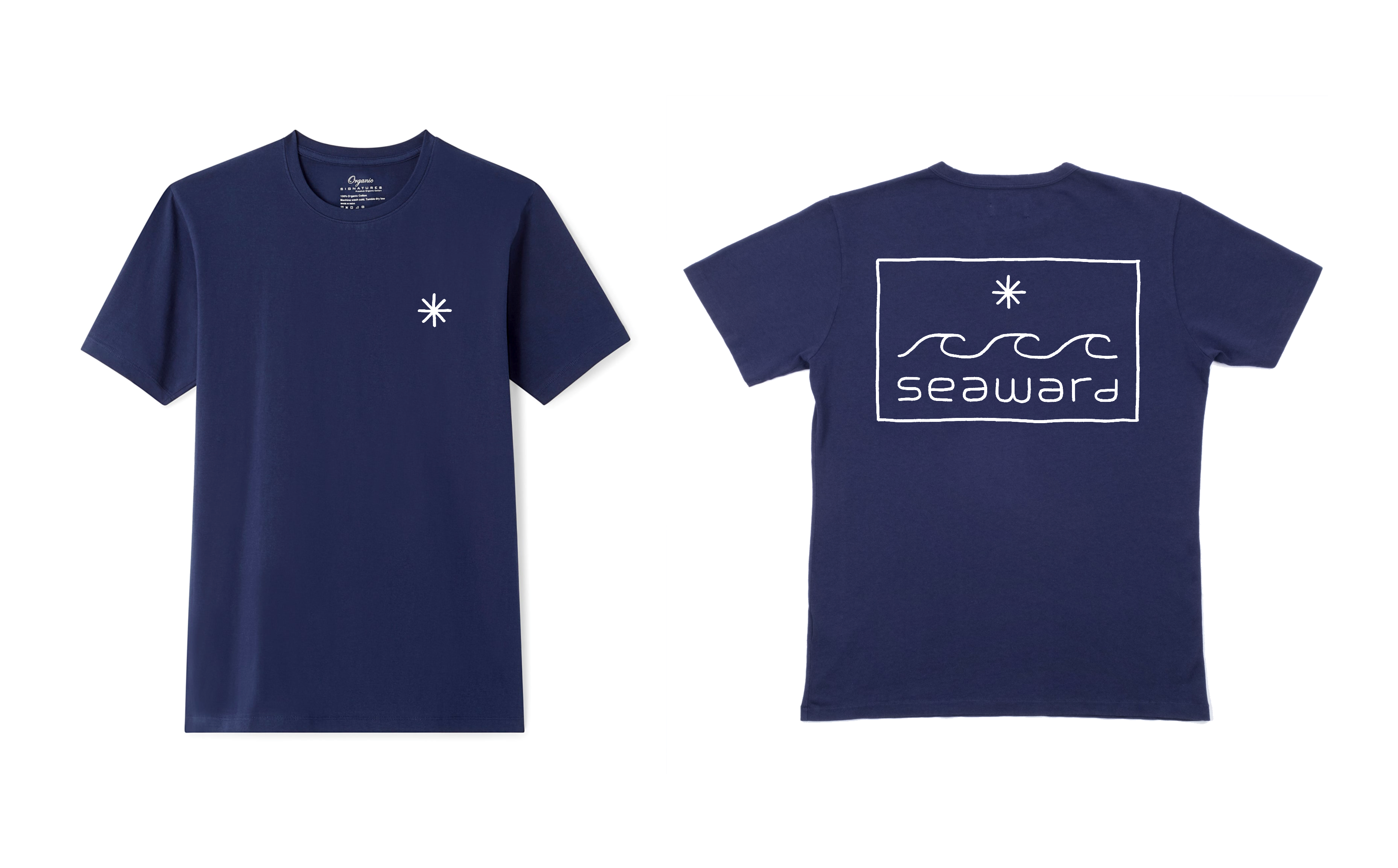 seaward pizza logo front and back shirt design